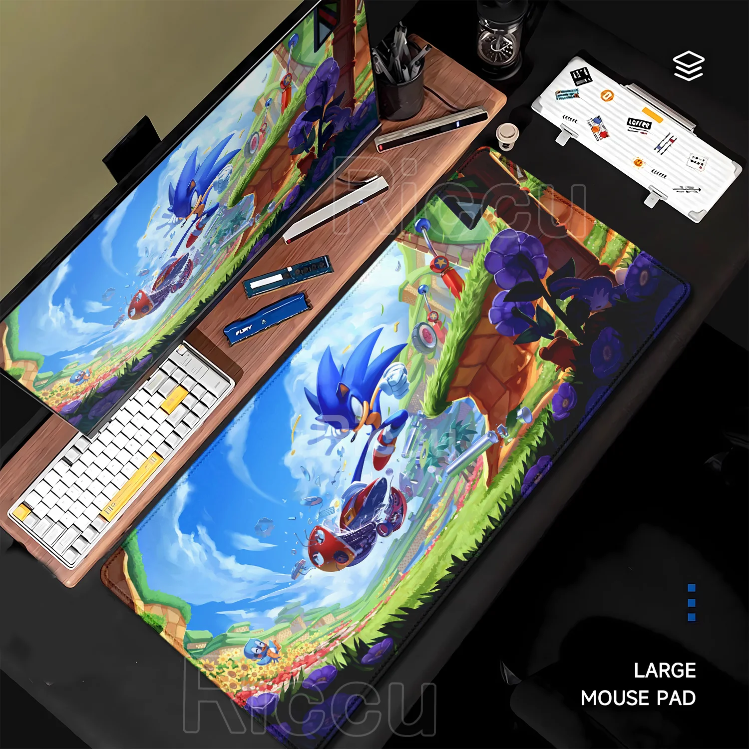 S-Sonic Mouse Pad Non-slip Anime Large XXL PC Gaming Computer Mousepad Keyboard Gaming office Accessories HD Printing Desk Mat