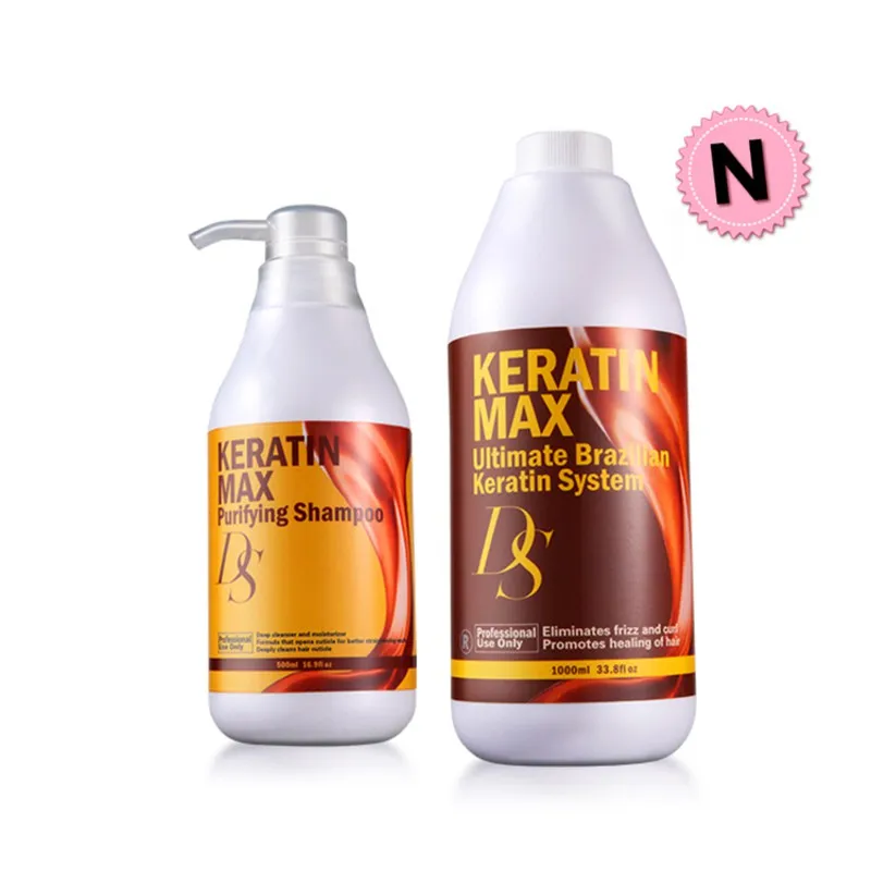 1000ml 5% Formalin Keratin Treatment+500ml Purifying Shampoo Straighten and Deep Clean Damaged Cruly Hair Free Shipping