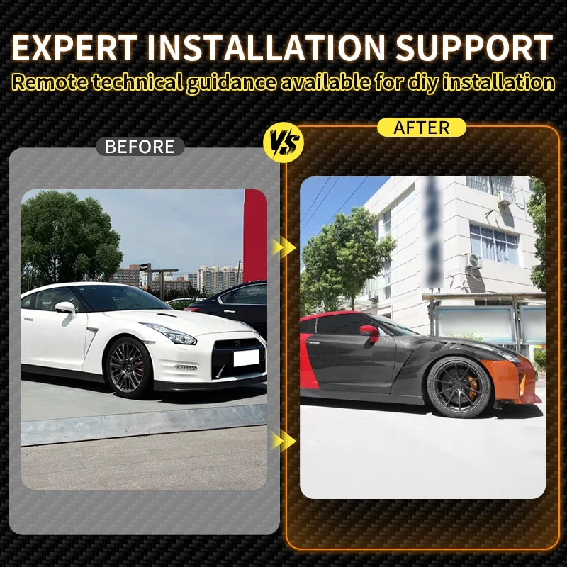 Car Cover Modification Dry Carbon Fiber Door Panel Suitable for Nissan GTR Body Kit Upgrade OEM Style Modification of Doors