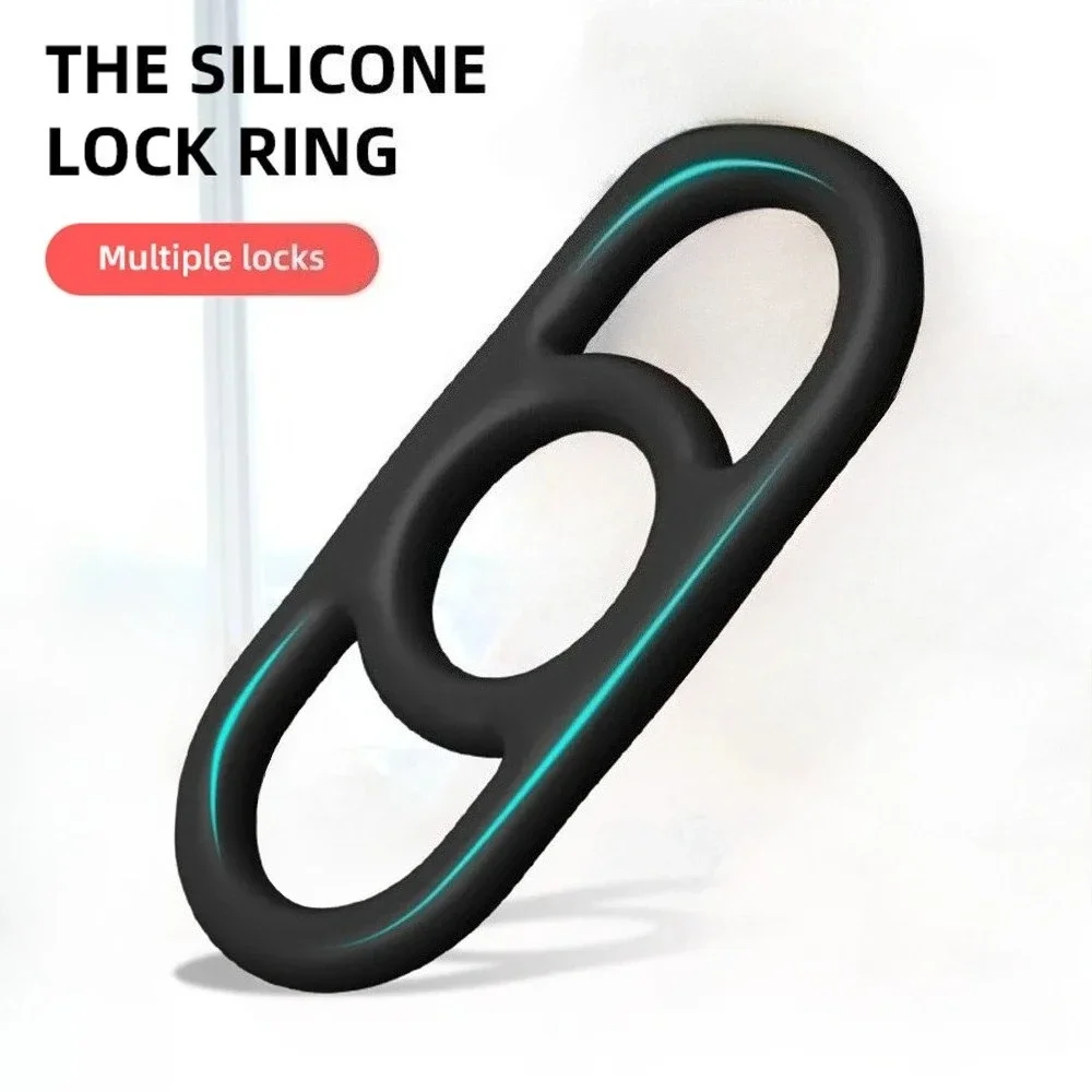 3 ثقوب القضيب قفل حلقة الجنس لعب للرجال خواتم الديك تأخير القذف ديك توسيع سيليكون الذكور تعزيز المنتجات المثيرة