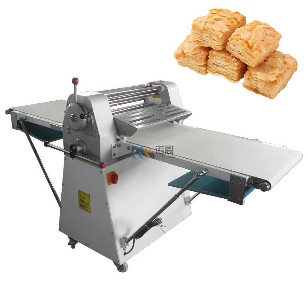 Pastry Croissant Dough Sheeter Machine Bakery Tabletop Automatic Electric Frozen Pastry Making Machine Tart Cake Bread