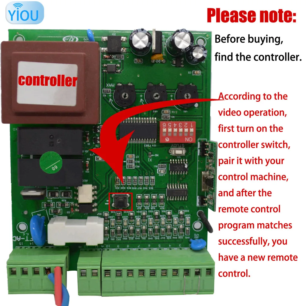 YIOU INTI 433MHz wireless scrollcode compatible with FLOR FLO2RS FLO4RSRemote control shutter