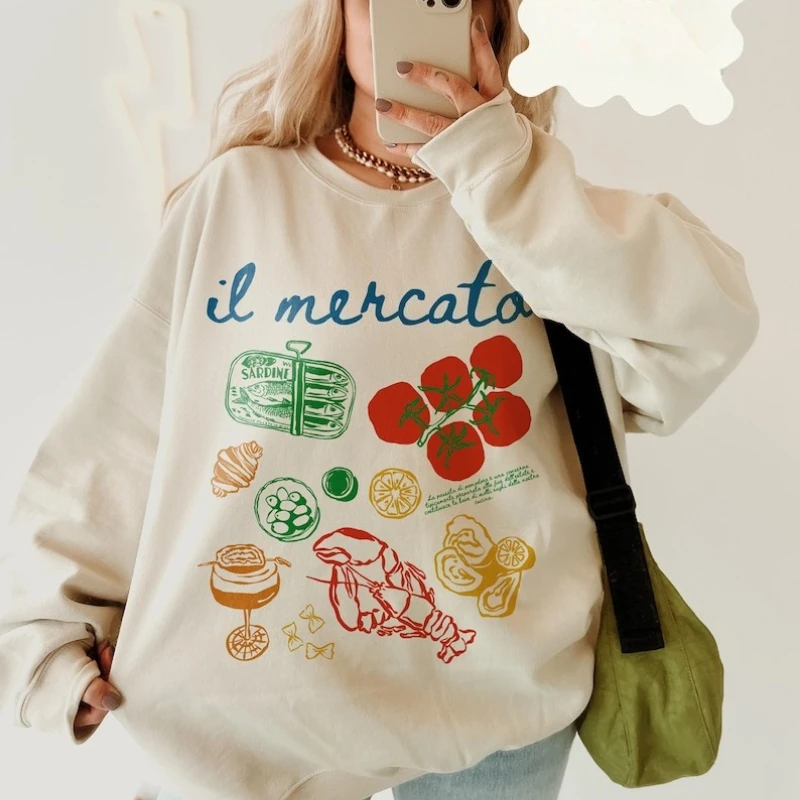 เสื้อสเวตเชิ้ตลายตลาดอิตาลี เสื้อสเวตเชิ้ตลายปลาซาร์ดีน เสื้อสเวตเชิ้ตลายหอยนางรม เสื้อสเวตเชิ้ตลายกุ้งล็อบสเตอร์ เสื้อสเวตเชิ้ตลายมะเขือเทศ เสื้อสเวตเชิ้ตลายสาวน้อยฤดูร้อน เสื้อสเวตเชิ้ตลายชายฝั่งอามัลฟี เสื้อสเวตเชิ้ตลายลา โดลเช วีต้า