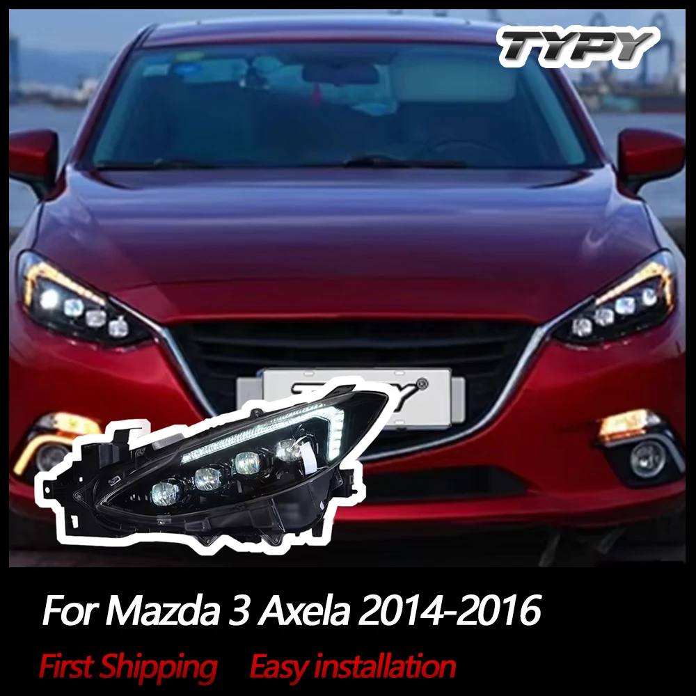 

TYPY Car Lights For Mazda 3 Axela Headlights 2014-2016 LED Projetor head Lamp Daytime Running Light Automotive Accessories