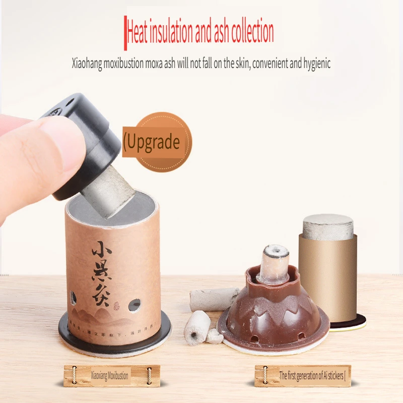 Portable Moxibustion Kit with Moxa Sticks & Heated Box, Traditional Chinese Therapy for Neck & Back Pain Relief, 100% Natural Mo