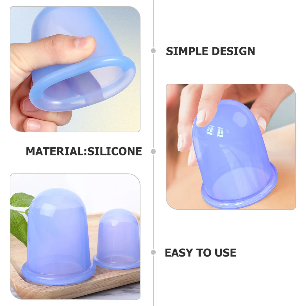 

4Pcs Silicone Cupping Massage Set Soft Suction Cups for Body Pain Relief Cellulite Removal Anti Cellulite Massager