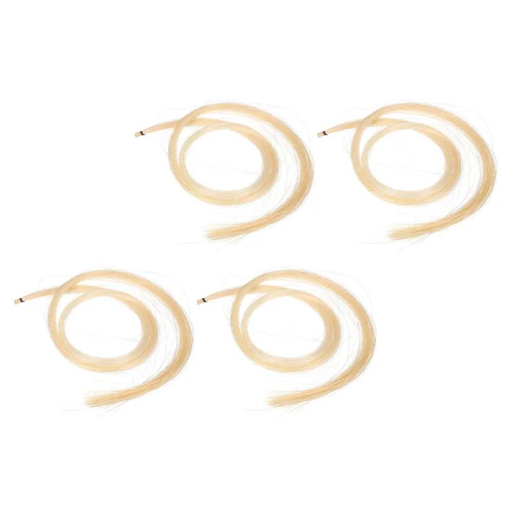 

4 Pcs Violin Bow Hair Creative Horse Accessories Viola for Replacement White Tail Student Supply Instrument