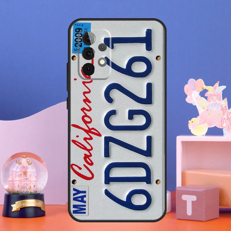 PLATE LICENSE CALIFORNIA Case For Samsung Galaxy A14 A24 A34 A54 A15 A25 A12 A22 A32 A52 A51 A71 A13 A33 A53 Cover