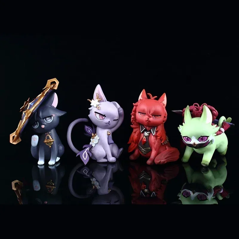 Kawaii Genshin Impact Anime Figura, Scaramouche, Diluc, Keqing, Mini Bonecas Modelo, Estatueta Decoração, Periféricos de Jogo, Brinquedo Infantil, 7,5 cm