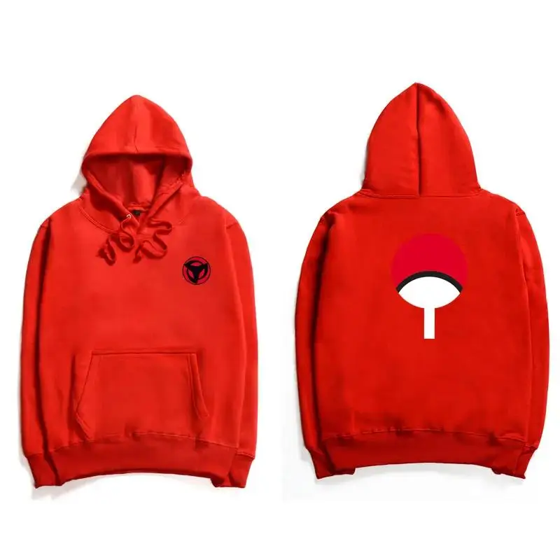 Naruto Uchiha Hoodie Sharingan Anime Print Streetwear Schwarz Unisex Herren Damen Oversized Casual Sweatshirts Langarm – Detail 10