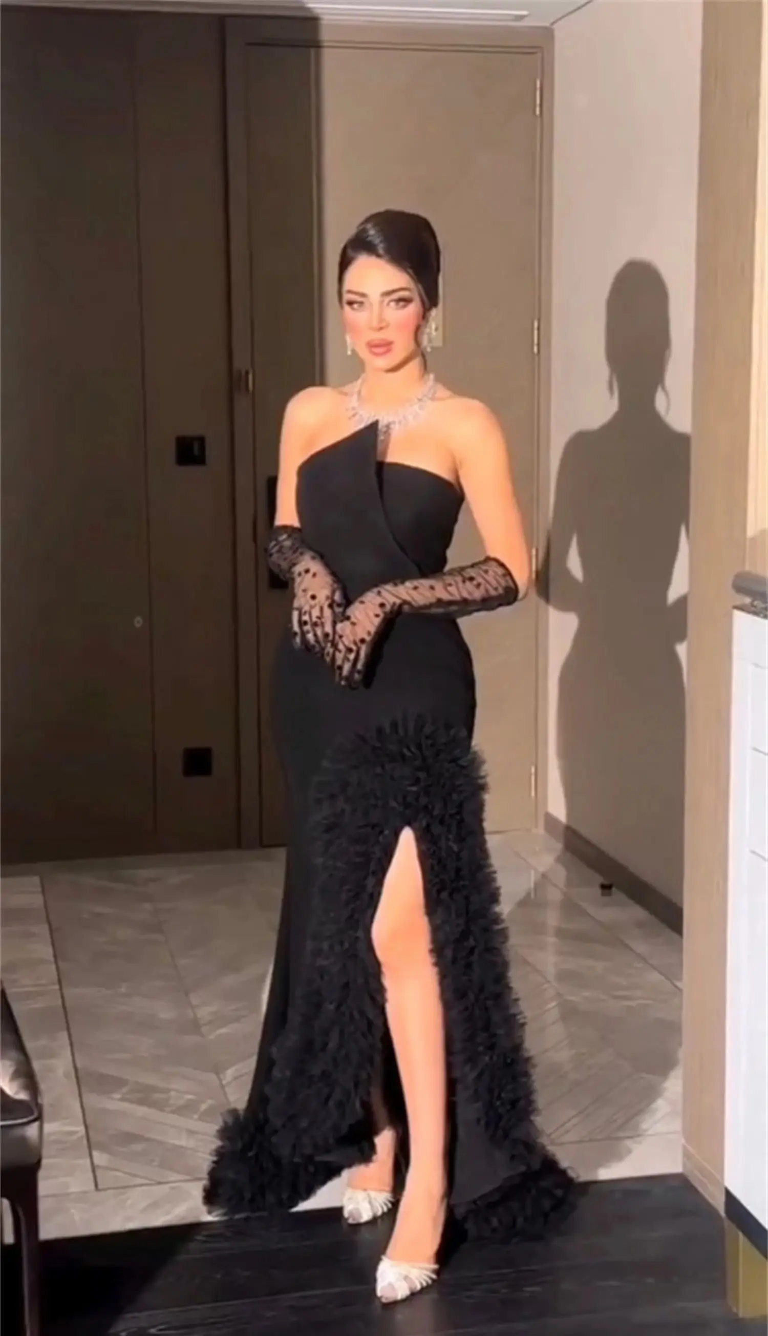 Lucy Evening Dress Black Fishtail Cut Grace Robes De Cocktail Dresses for Special Occasions Ball Gowns Customized فساتين سهرة