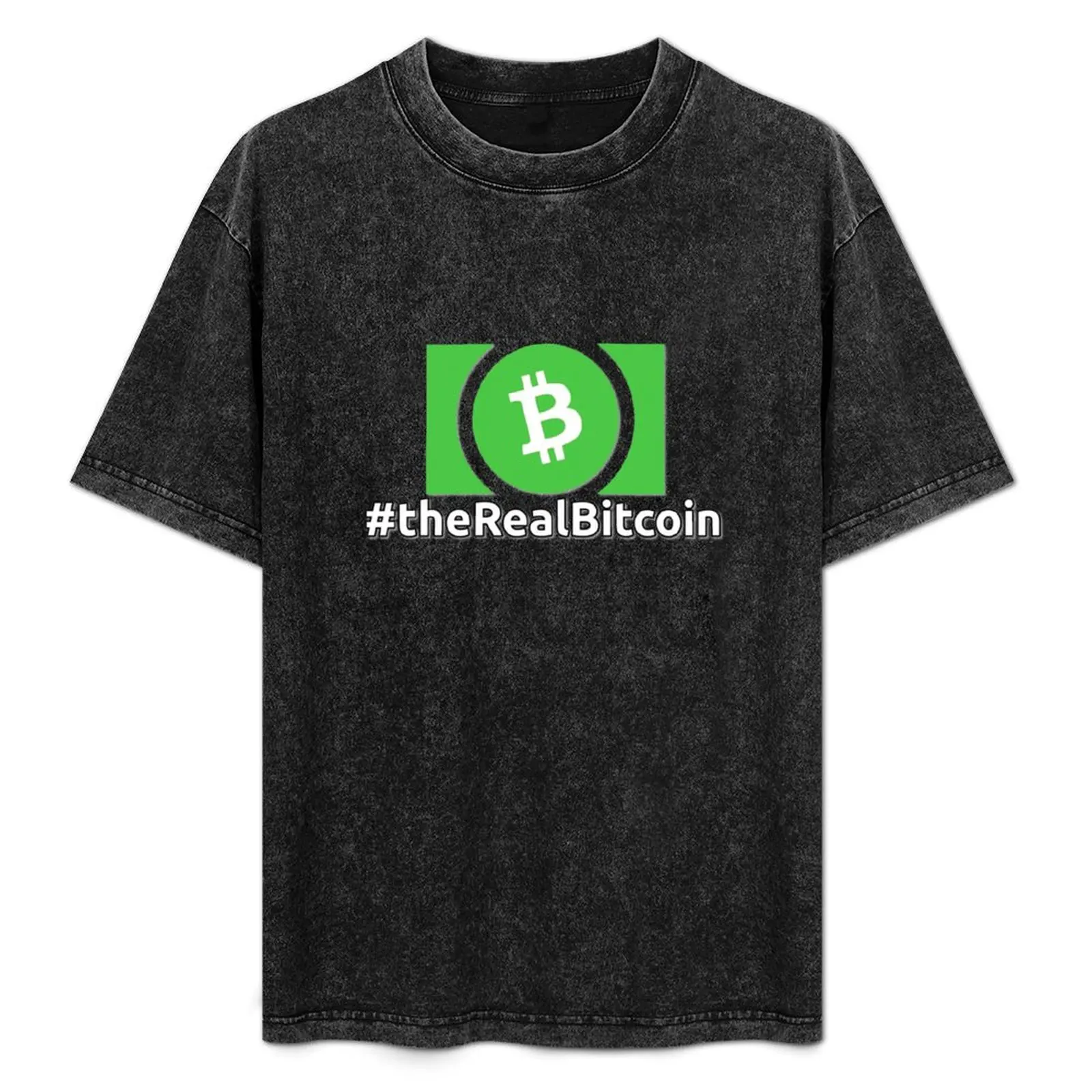 

Green Bitcoin Cash Symbol #TheRealBitcoin T-Shirt Casual All Match Tee Shirt for Men