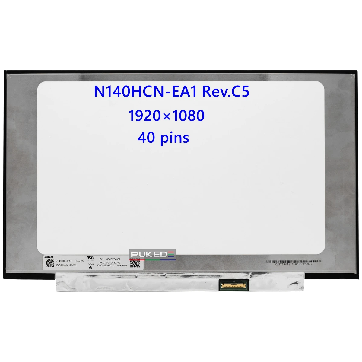 14.0'' IPS Lcd Screen Display Panel Matrix On-Cell Touch 45%NTSC N140HCN-EA1 Rev.C5 C1 FHD 1920x1080 eDP Replacement