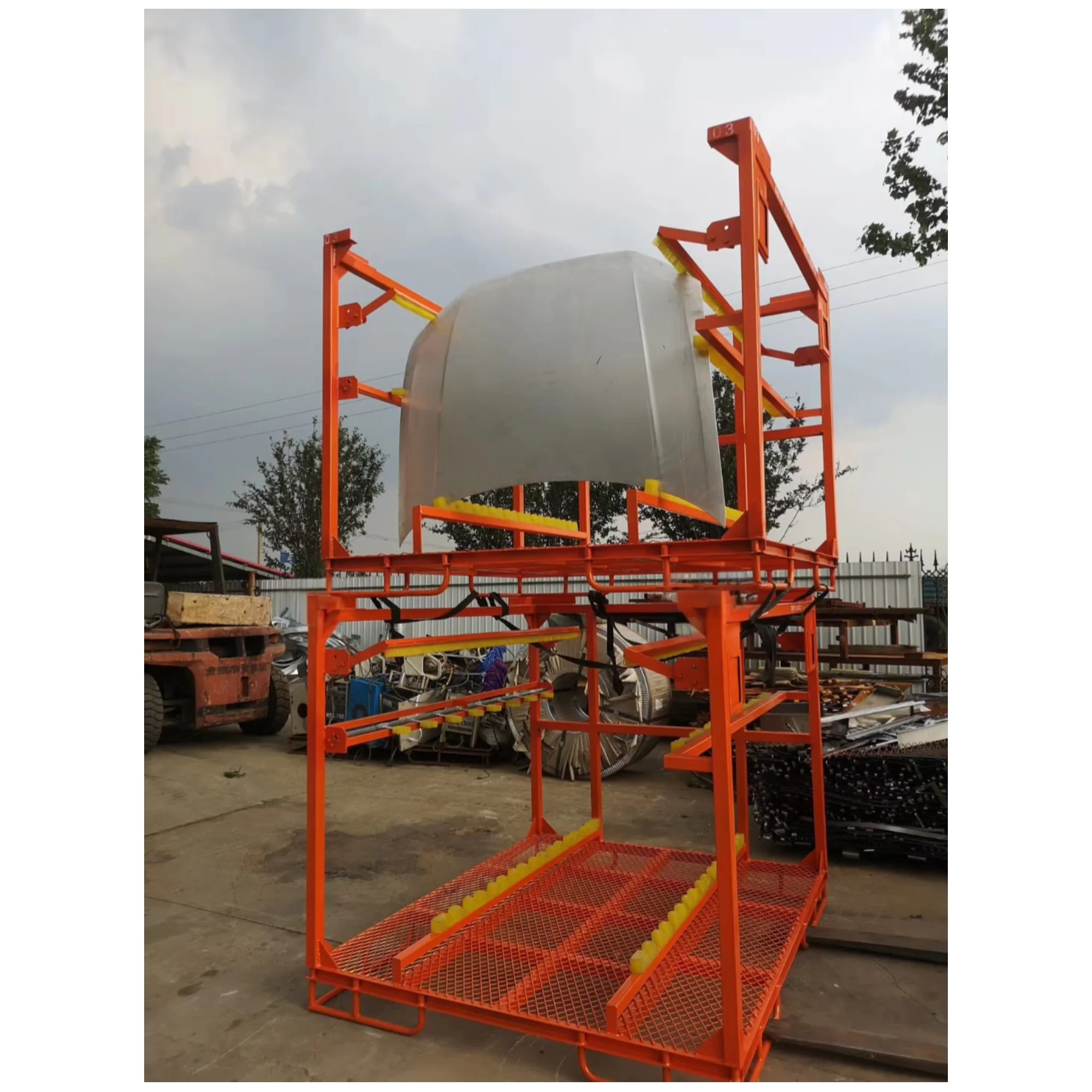 

fo- Customizable Metal Auto Parts Storage Rack Sturdy Durable Front Hood Power-Coated Workshop Cargo & Storage Equipment%
