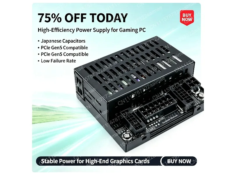 600W Fully Modular Flex ATX 1U PSU for DIY ITX NAS Mini Computer Case