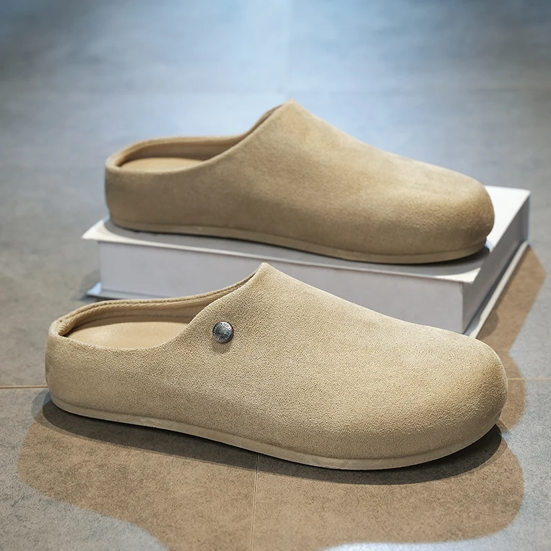 

Birkent Men's Slip-On Thick Bottom Mules Casual Slip-On Slippers Breathable Soft Sole Retro Style Summer Leisure Shoes