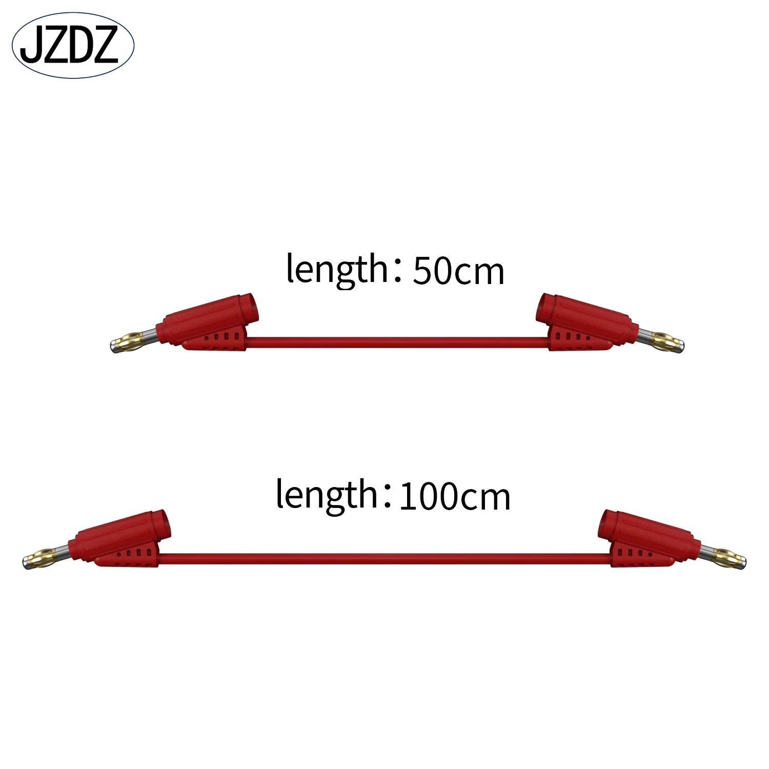 JZDZ pozłacany przewód elektroenergetyczny z podwójnym wtyczka bananowa 4mm DIY akcesoria narzędzie elektryczne J.70084A