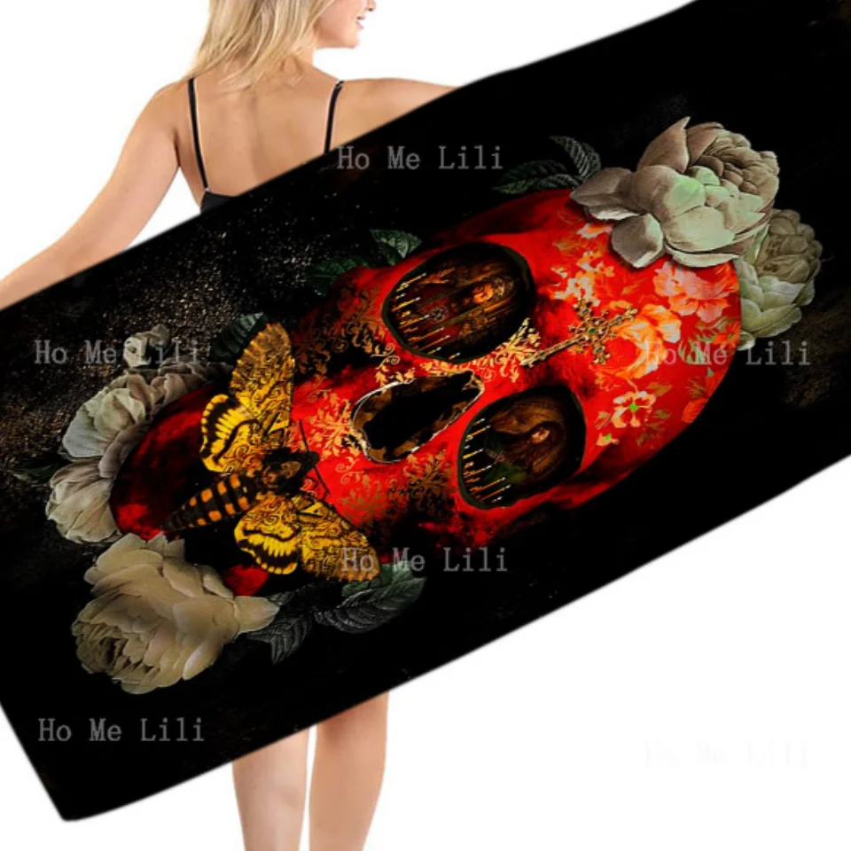 Andre Sanchez Skull Collage Artwork Pirate Skeleton And Compass Wheel Quick Drying Towel By Ho Me Lili Fit For Yoga