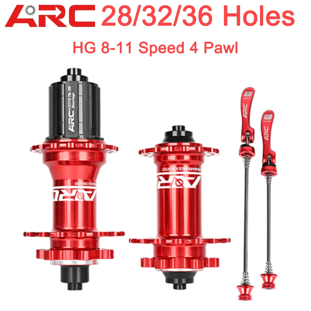 

ARC MT006 Bicycle Hubs 32/28/36 Holes Sealed Bearing MTB Mountain Bike Hub Quick Release QR 4 Pawl for 8 9 10 11 Speed Bike Part