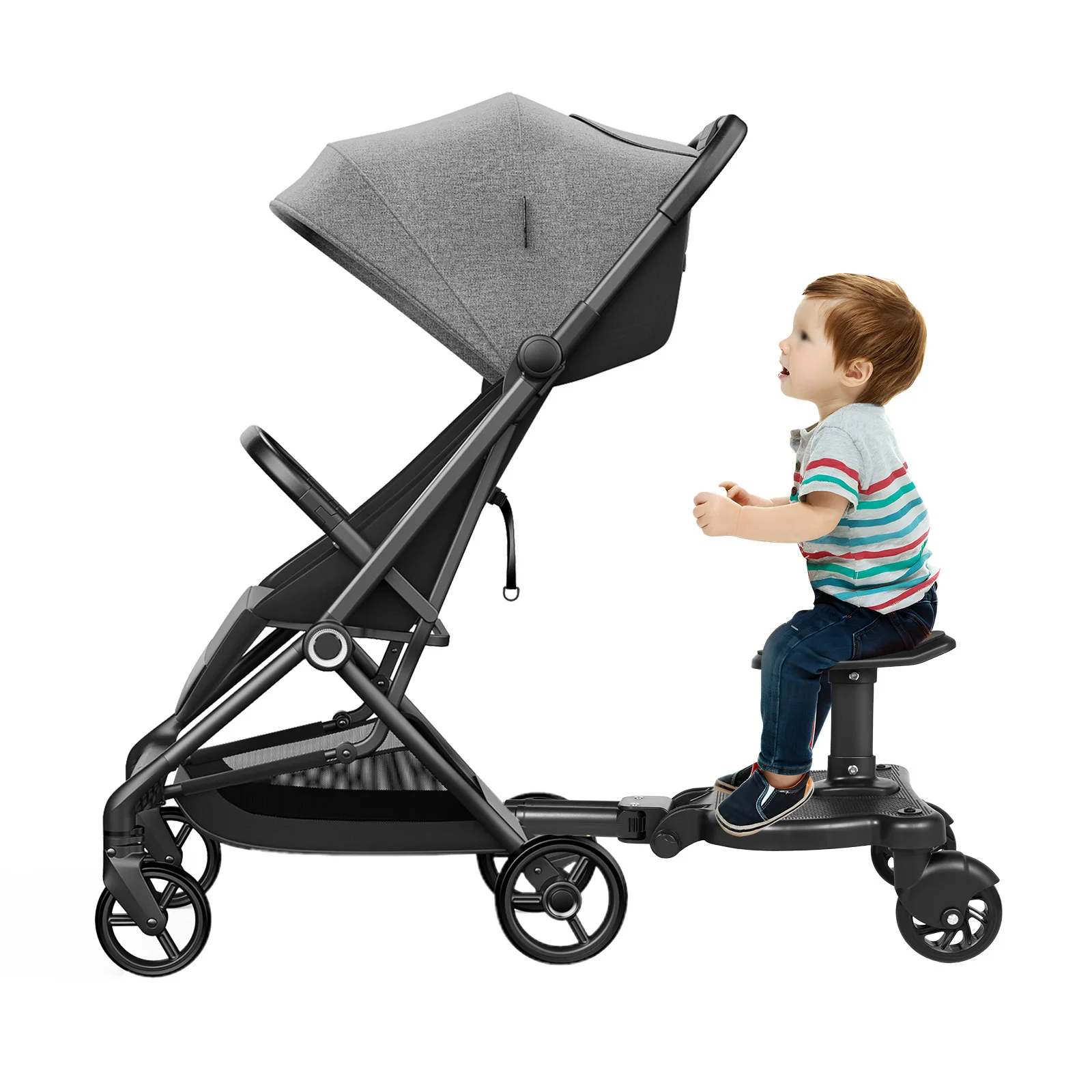 3-7 Years Old Upgraded 2-in-1 Sit and Stand Stroller Board  for Most Baby Strollers Baby stroller rear seat