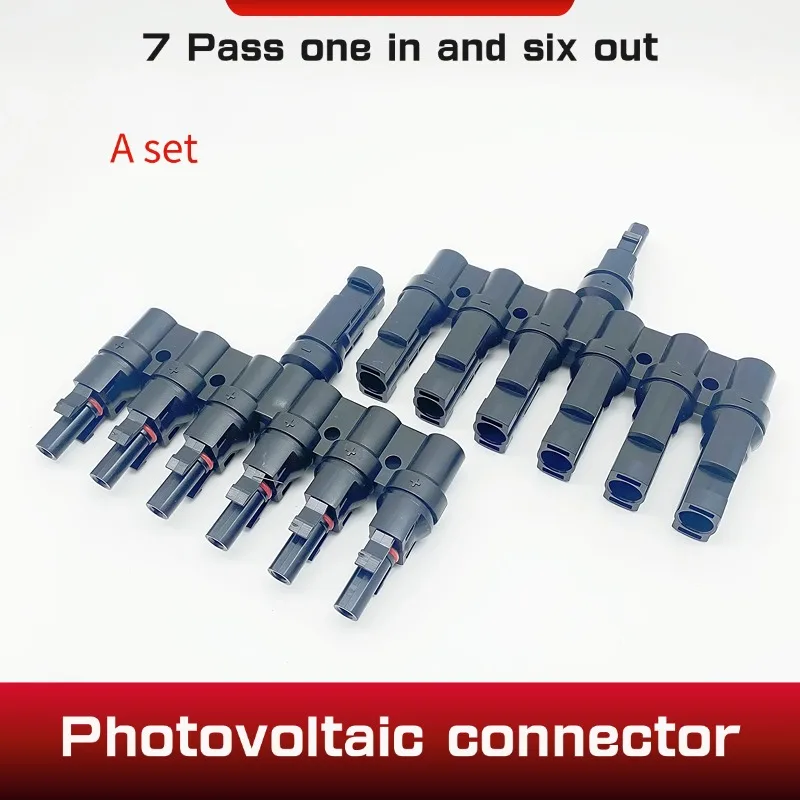 Six-To-One Photovoltaic Connector Parallel Battery Board Wire Male And Female Plug Manufacturer Direct Sales