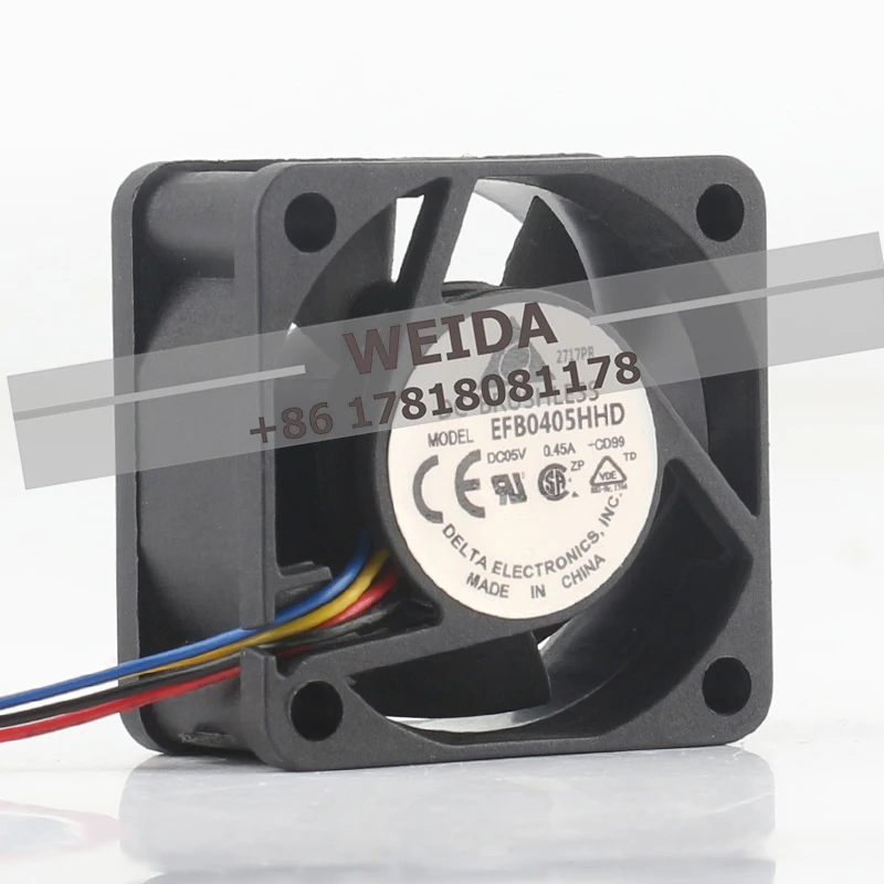 Delta 5V 0.45A 4020 Dual Ball Chassis Power Supply Large air Capacity EFB0405HHD Cooling Fa
