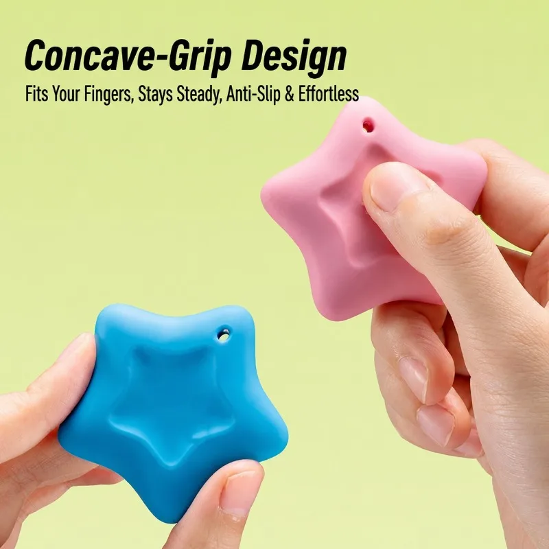 Star Shaped Eraser Easy Clean Precise Wiping Wear-resistant Eraser Less Crumbs Anti-lost Lanyard Design Student Drawing