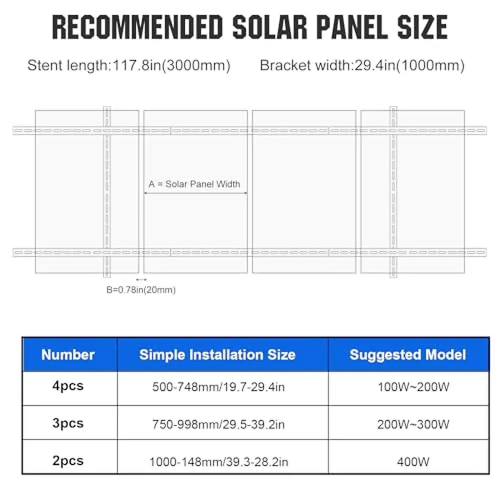 Imagem -03 - Painel Solar Ajustável Suporte Kit Sistema Construção em Aço Galvanizado Ideal para Ground Open Spaces e Cabines 14 Painéis