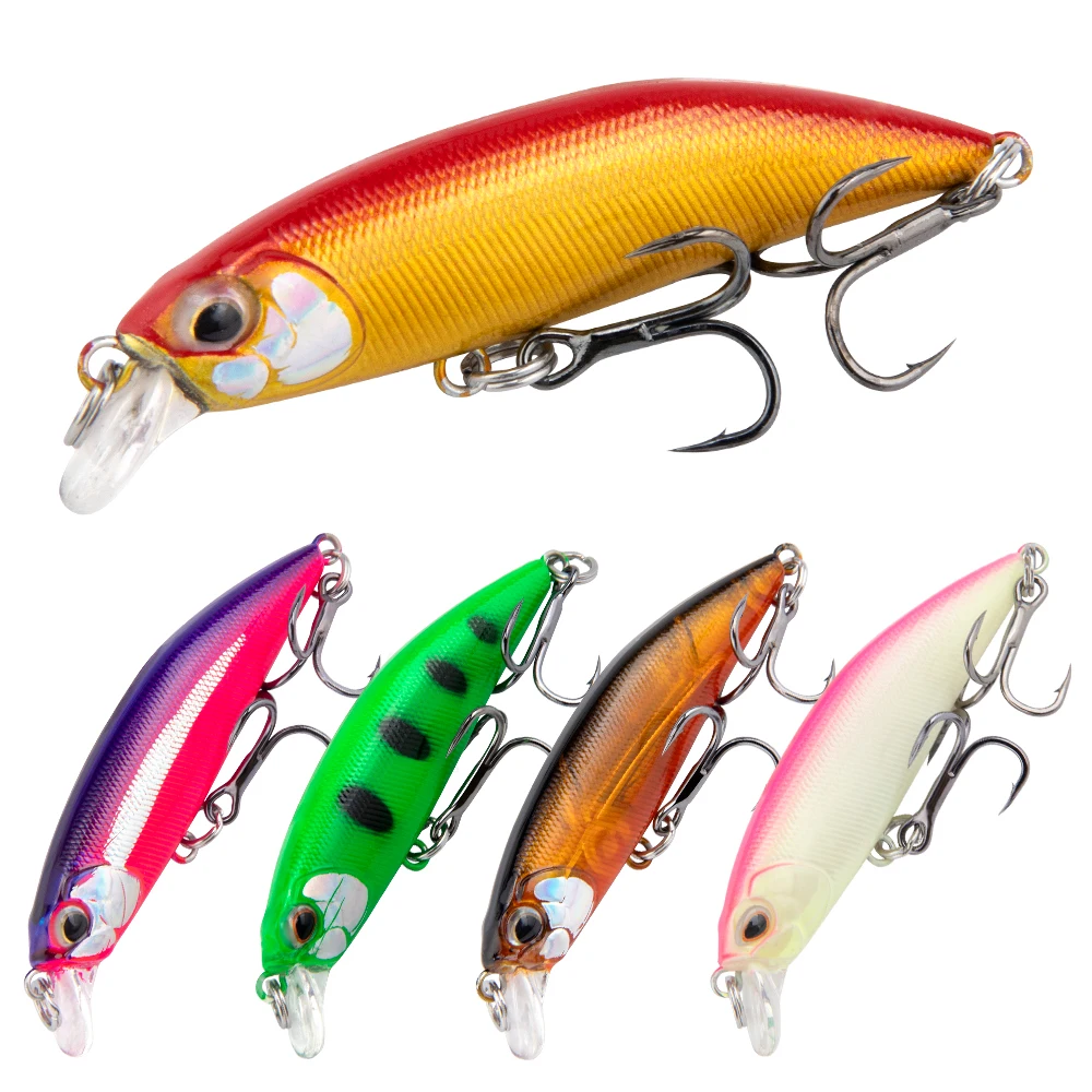 

Рыболовная приманка 7 см/8,7 г, тонущий гольян с тройным крючком, воблер, жесткая приманка, воблер для морской рыбалки, окуня, форели