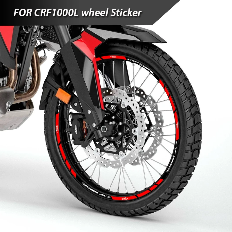 Motorcycle Wheel Hub Sticker Reflective Rim Decal  Waterproof Accessories For Honda Africa Twin CRF1000L crf 1000 l