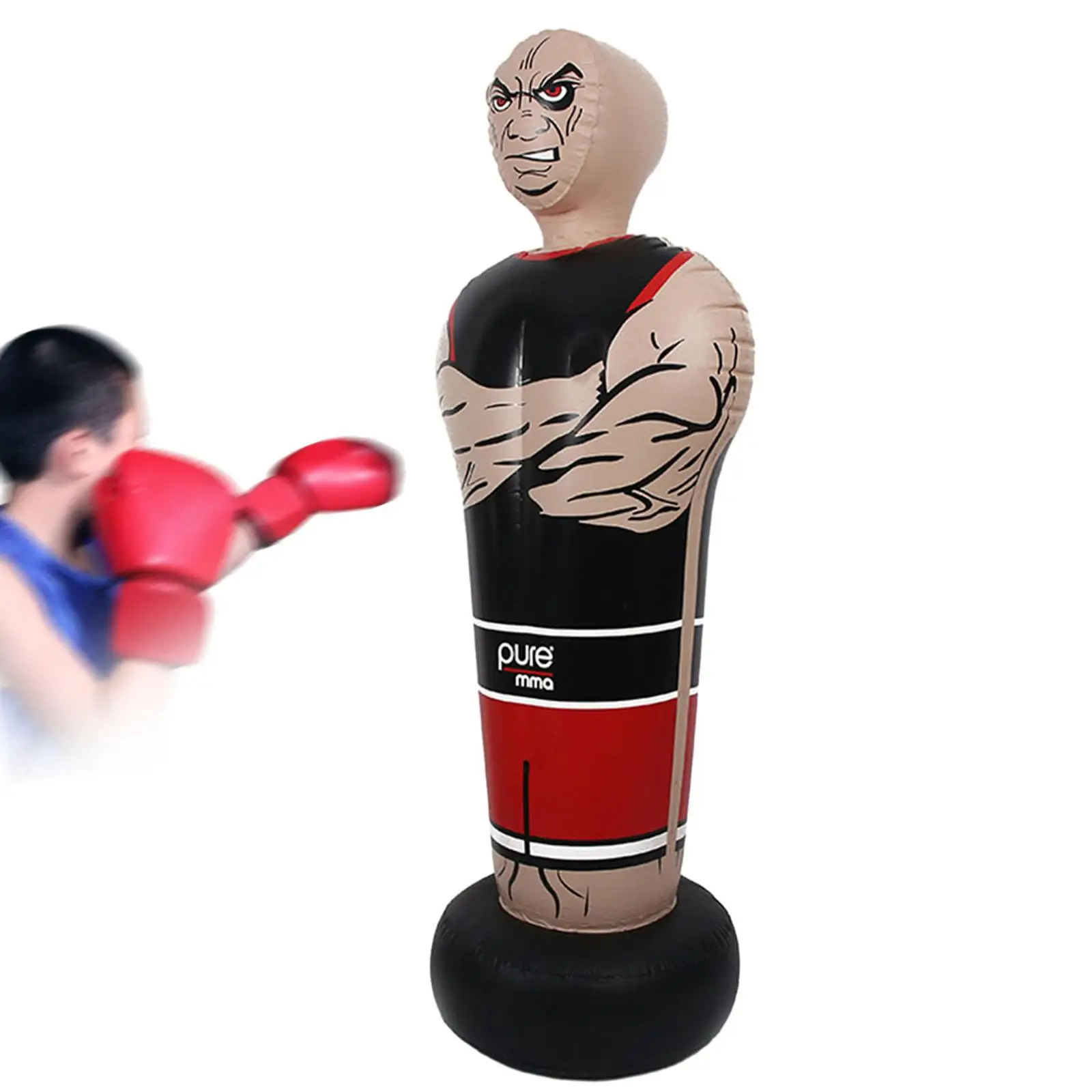 Inflatable Punching Bag Freestanding Boxing Dummy for Kids Adults Sand Bag for