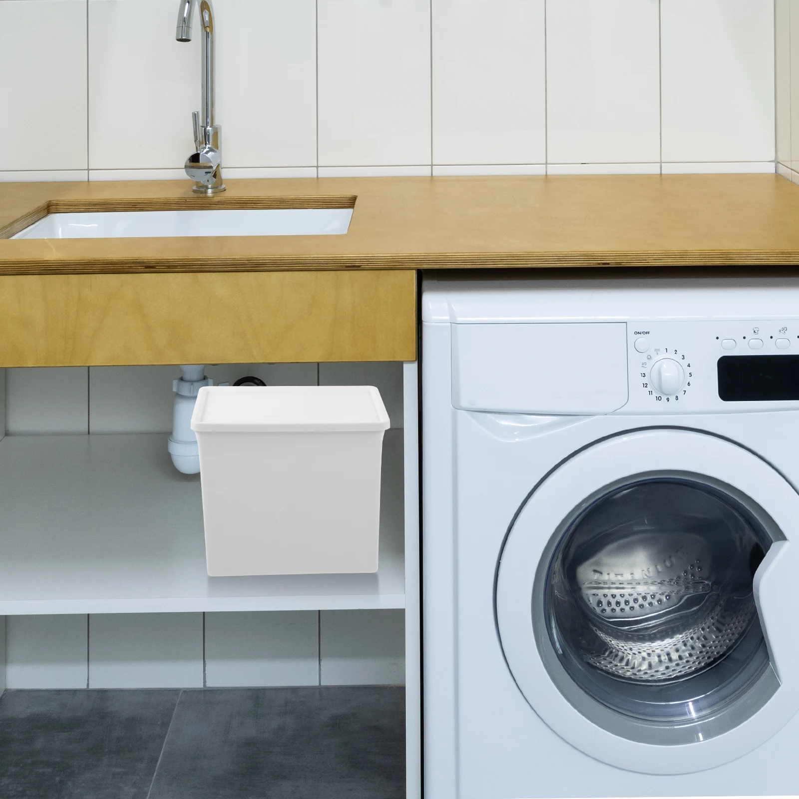

Laundry Beads Storage Box Container Detergent Holder Powder Bucket Scent Beads Organizer Laundry Room Boxes Condensate Bin