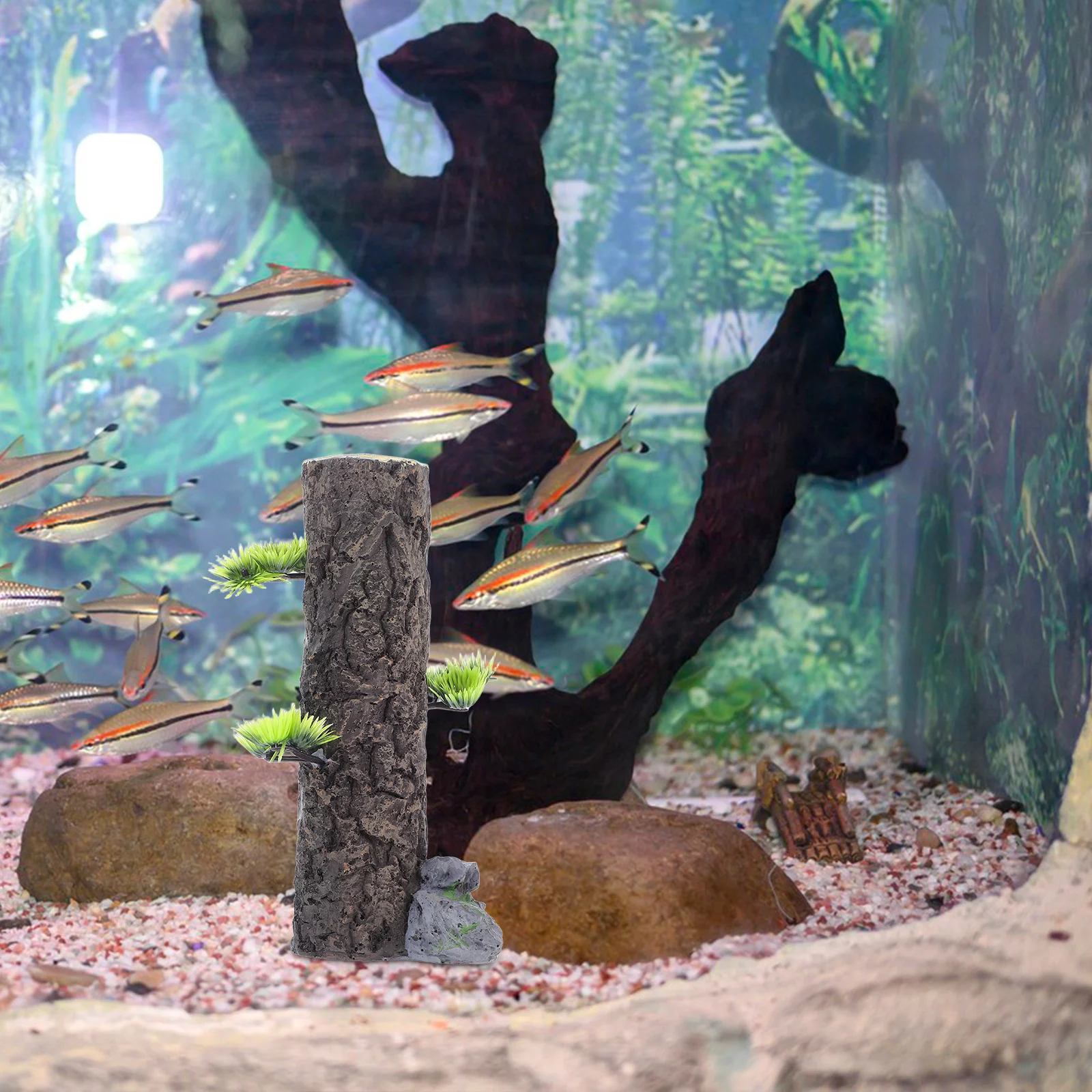 

Fish Tank Tree Trunk Decoration Resin Aquarium Stump For Betta Turtle Underwater Habitat Landscape Log Decor Accessory
