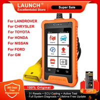 LAUNCH X431 Creader Elite Full System Diagnostic Tools OBD2 Scanner Active Test ECU Coding 31+ Resets For Ford For TOYOTA