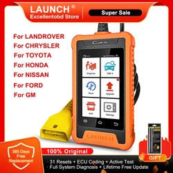 Lancering X431 Creader Elite Full-Systeem Diagnostische Tools Obd2 Scanner Actieve Test Ecu Codering 31 Resets Voor Doorwaadbare Plaats Voor Toyota