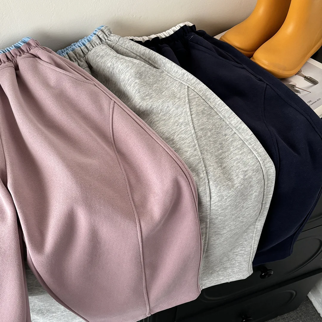 2-10 Jahre Frühling Lässige Kinder-Jogginghose Mädchen Kontrastfarbe Elastischer Bund Locker Sitzende Hose Weiche Kinder-Jungenhose – Detail 8
