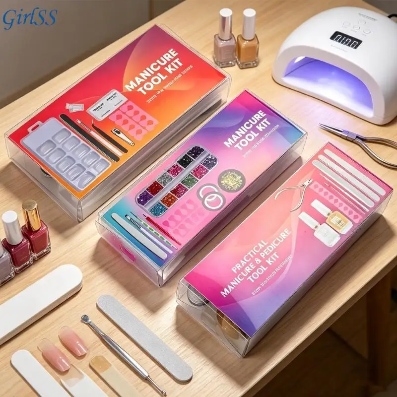Care Set For Manicure Pedicure Tools Includes Clippers Cuticle driver File Buffer For Home Travel Use T4MB