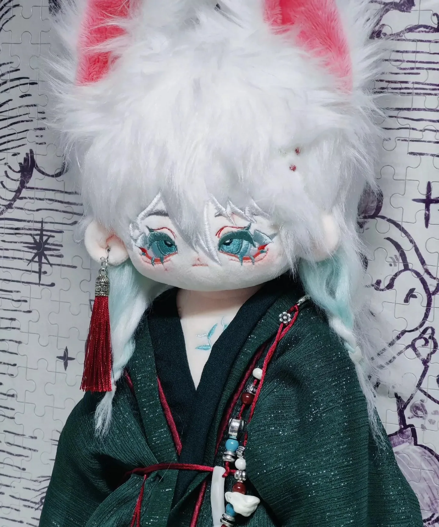 Anime No attributes Monster cha bai  Tail Animals Stuffed 30cm Long Legs Plushie Cotton Plush Doll Body Anime Figure Toy For Kid