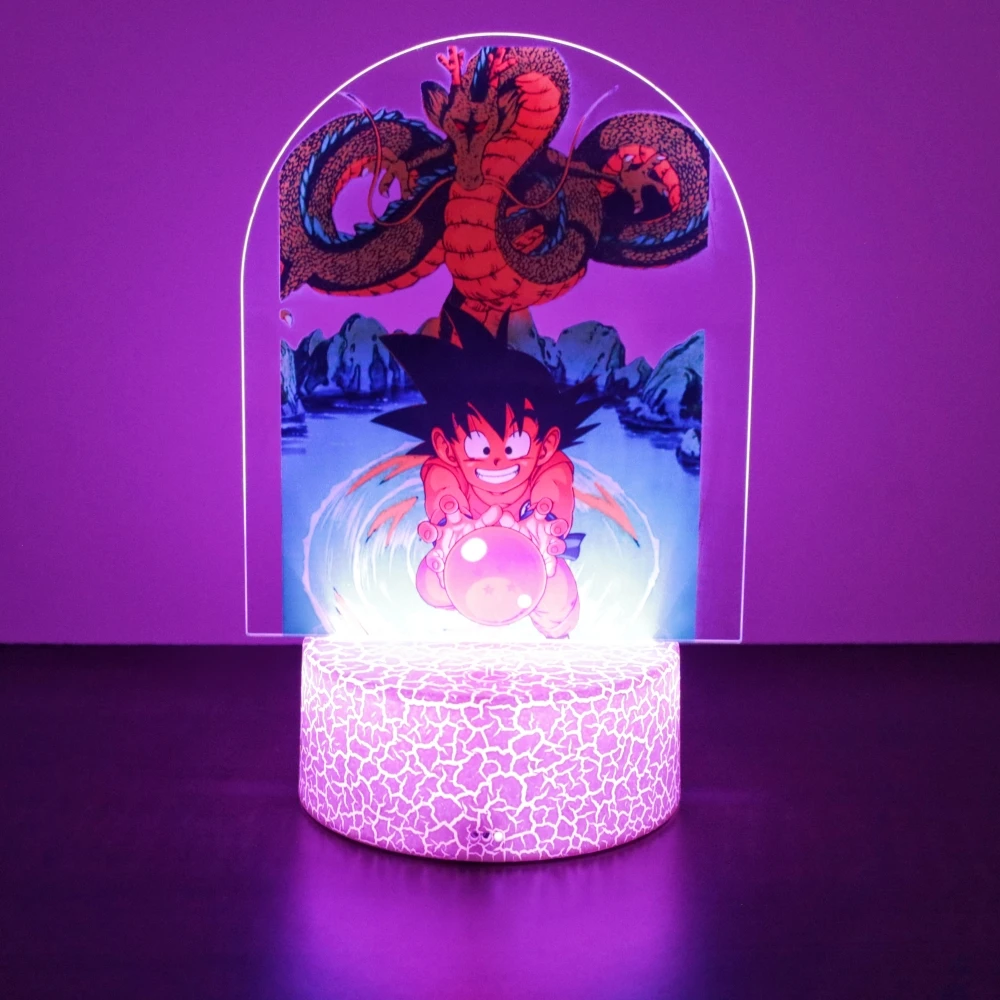 Dragon Ball Z 3D Lamp Goku Anime Figure Gohan PVC Action Figures LED Night Light Toys Children NightLight Room Decor Saiyan Gift