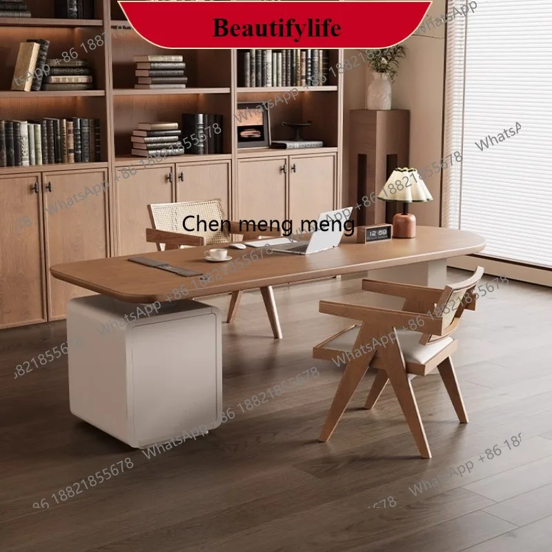 

G153 Medieval style solid wood boss table, large class desk, high-end desk, computer consultation table