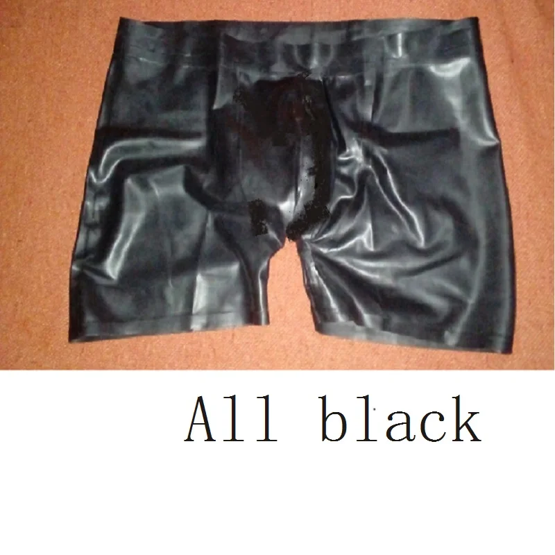 Latex Shorts Pants plus size Custom Made Big Man Natural Handmade  Metallic Color Pouch Boxers  Tube Hood mouth Connection