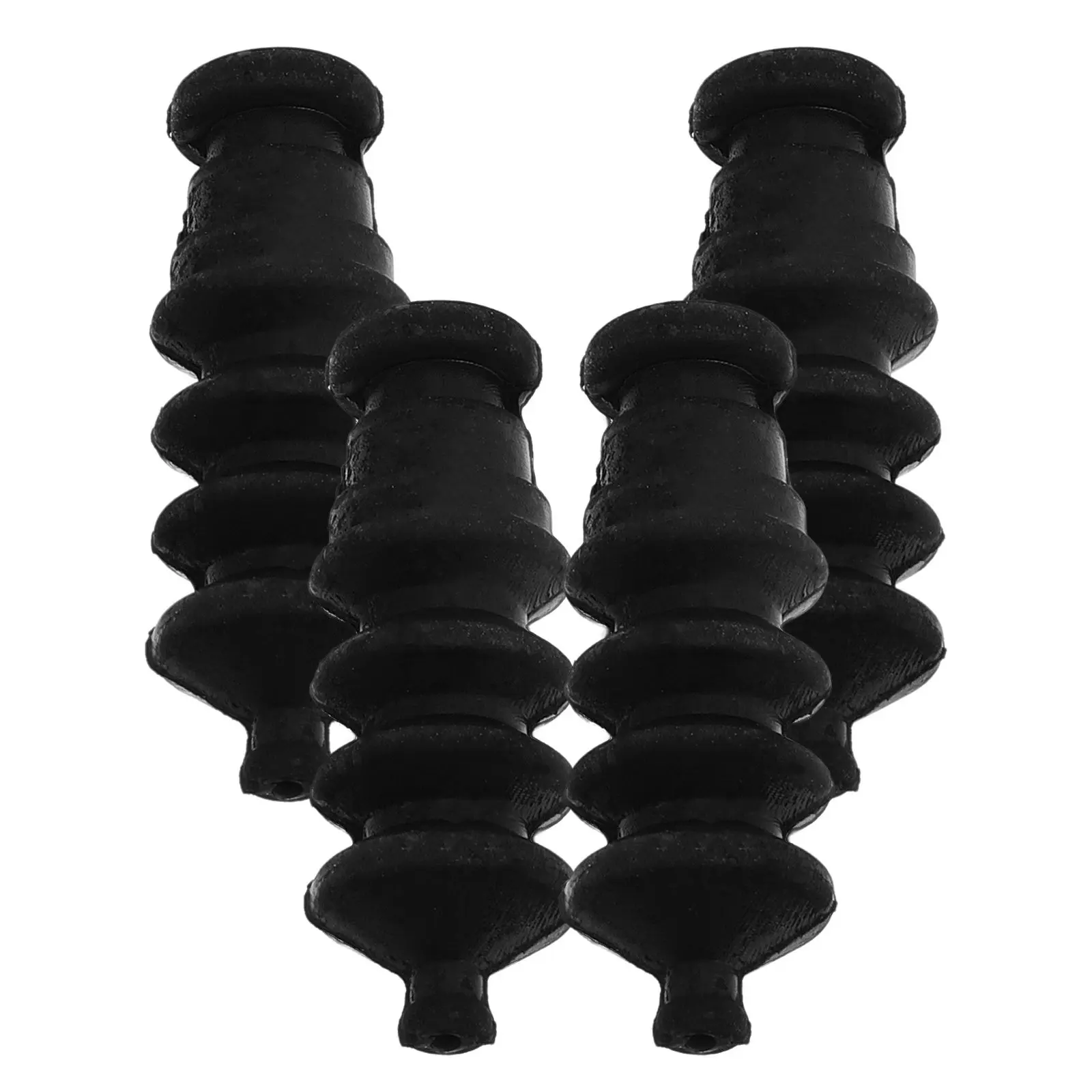 

4 Pcs Boat Model Rod Cover Accordion for Pull Black 38mm Push Bellow Seal Rubber