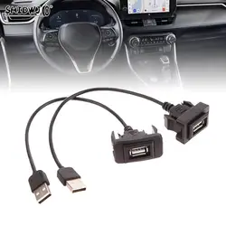 1pcs Car Dashboard Flush Mount USB Panel Extension Cable Adapter Socket For Auto Motorcycle Accessories