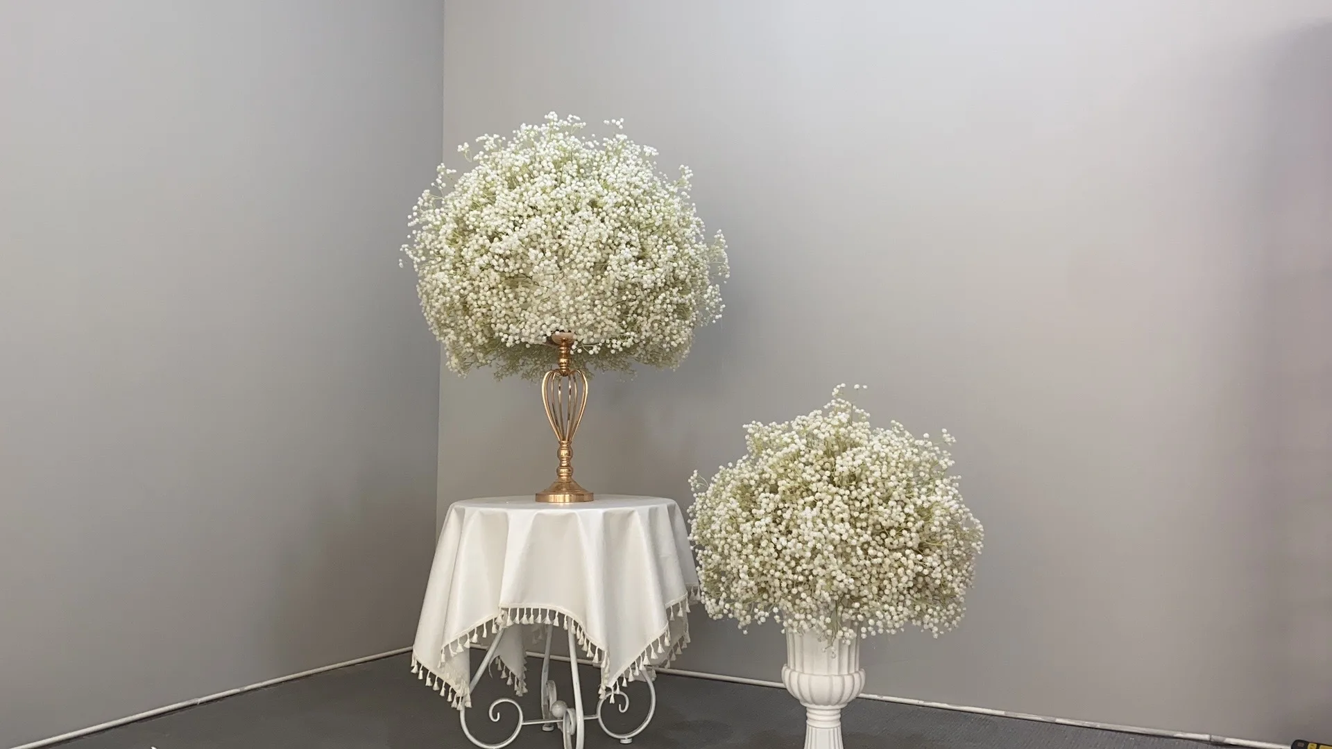 Großhandel Schleierkraut Künstliche Blumenkugel Hochzeitstisch-Mittelstück Blumenarrangement für Zuhause Bühnenhintergrund Künstliche Blumendekoration – Detail 2