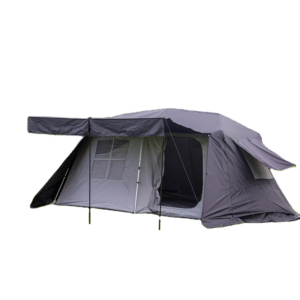 

Camping Tent 6 Persons Family Outdoor Camping Picnic Outing House Cabin Village Shape Large Size Tents Canvas