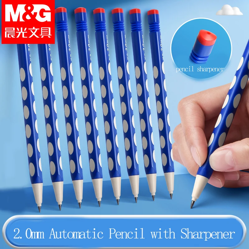 

M&G 2.0MM Automatic Pencil, Corrects Pencil Grip, Comes with Sharpener, Refillable, Suitable for Students