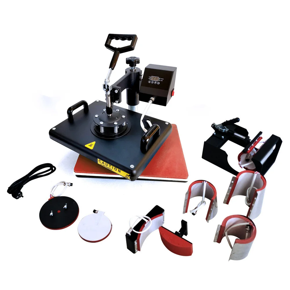 8 in 1 Combo Heat Transfer Machine 29*38cm Sublimation Heat Press for T-shirt Clothes/cap/mug