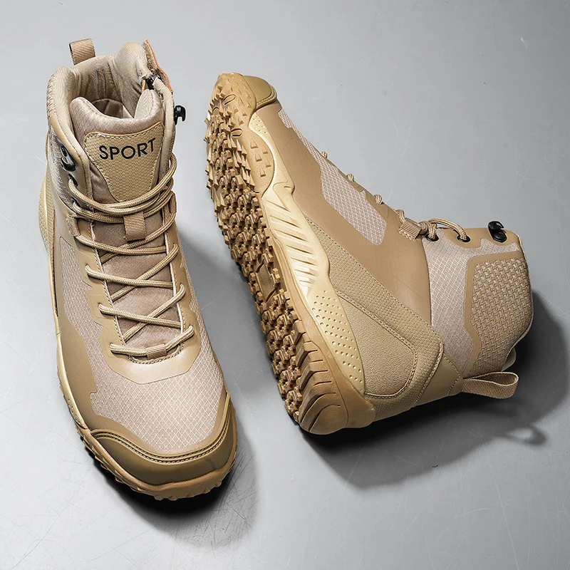 Nuevas botas tácticas para hombre, botas militares transpirables impermeables antideslizantes para entrenamiento al aire libre, botas militares transpirables de respuesta rápida para caza