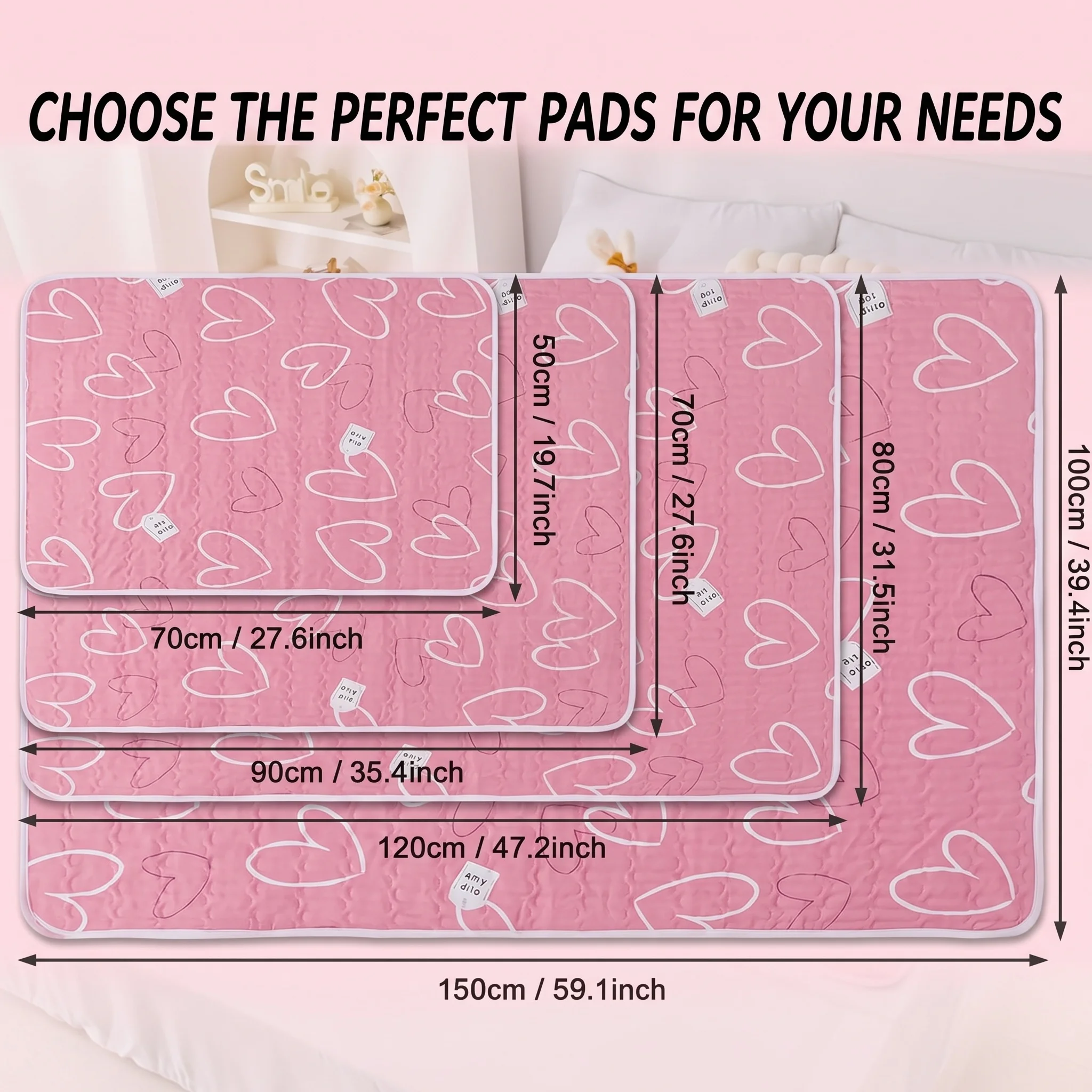 Reusable, Absorbent, Leak Proof Urine Isolation Pad, Female Menstrual Protection Pad, Suitable for Family Members