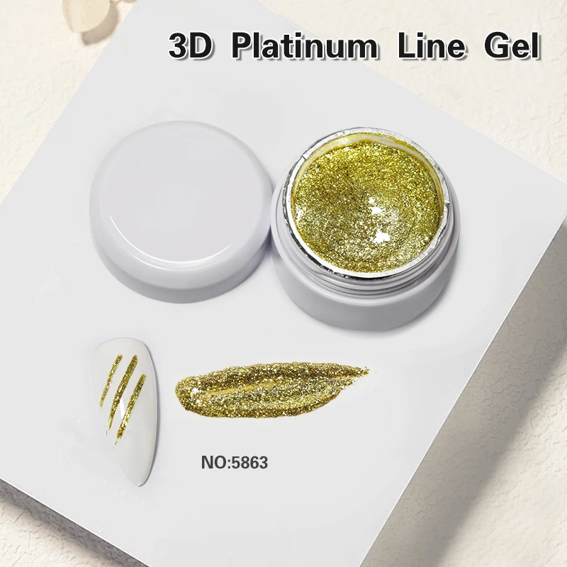 IBDGEL 8g Gel de Uñas 3D Platinum Line UV/LED, Gel Natural de Bajo Olor, Semipermanente, Removible con Acetona